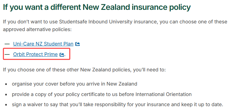 惠灵顿维多利亚大学官网认可的保险产品